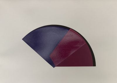 Abstract geometric shapes in blue and purple