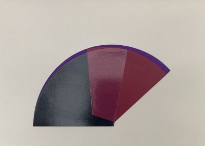 Abstract art with geometric shapes and purple tones.